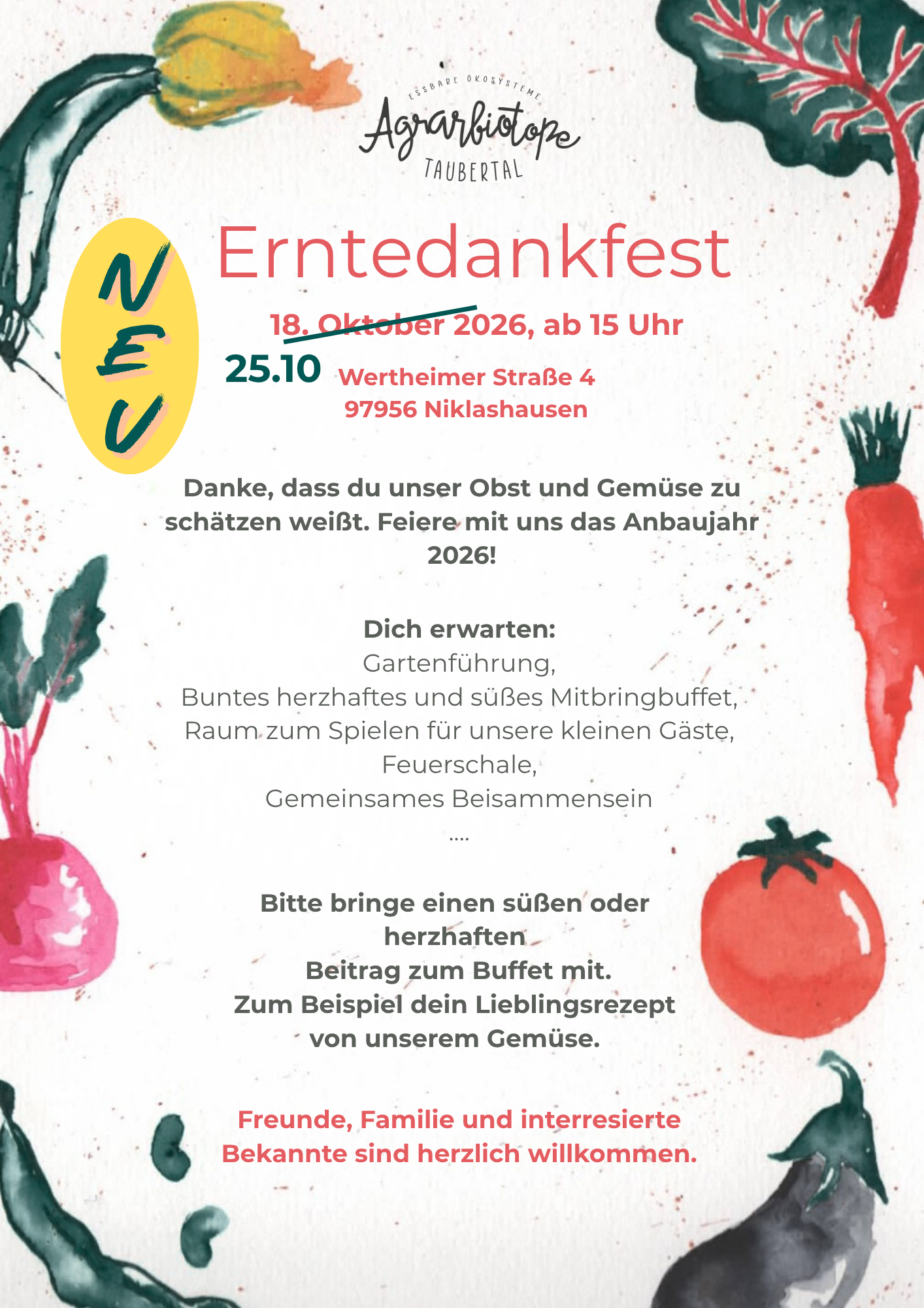 Erntedankfest  ACHTUNG TERMINÄNDERUNG!!!